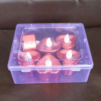 Heart Shape LED Flameless Decorative Candles (6 Pc / Set)