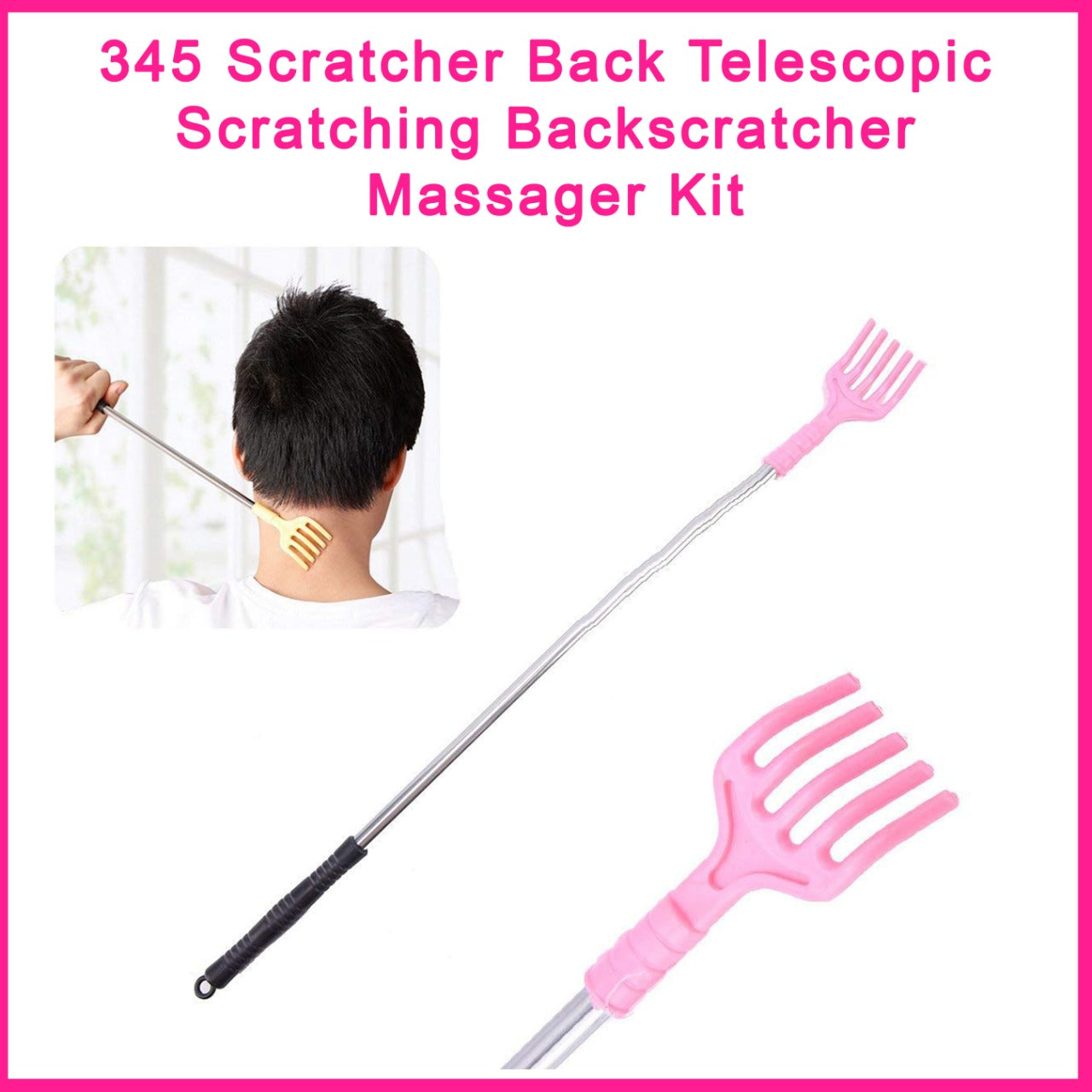 Scratcher Back, khujli stick, Telescopic Scratching Backscratcher Massager Kit