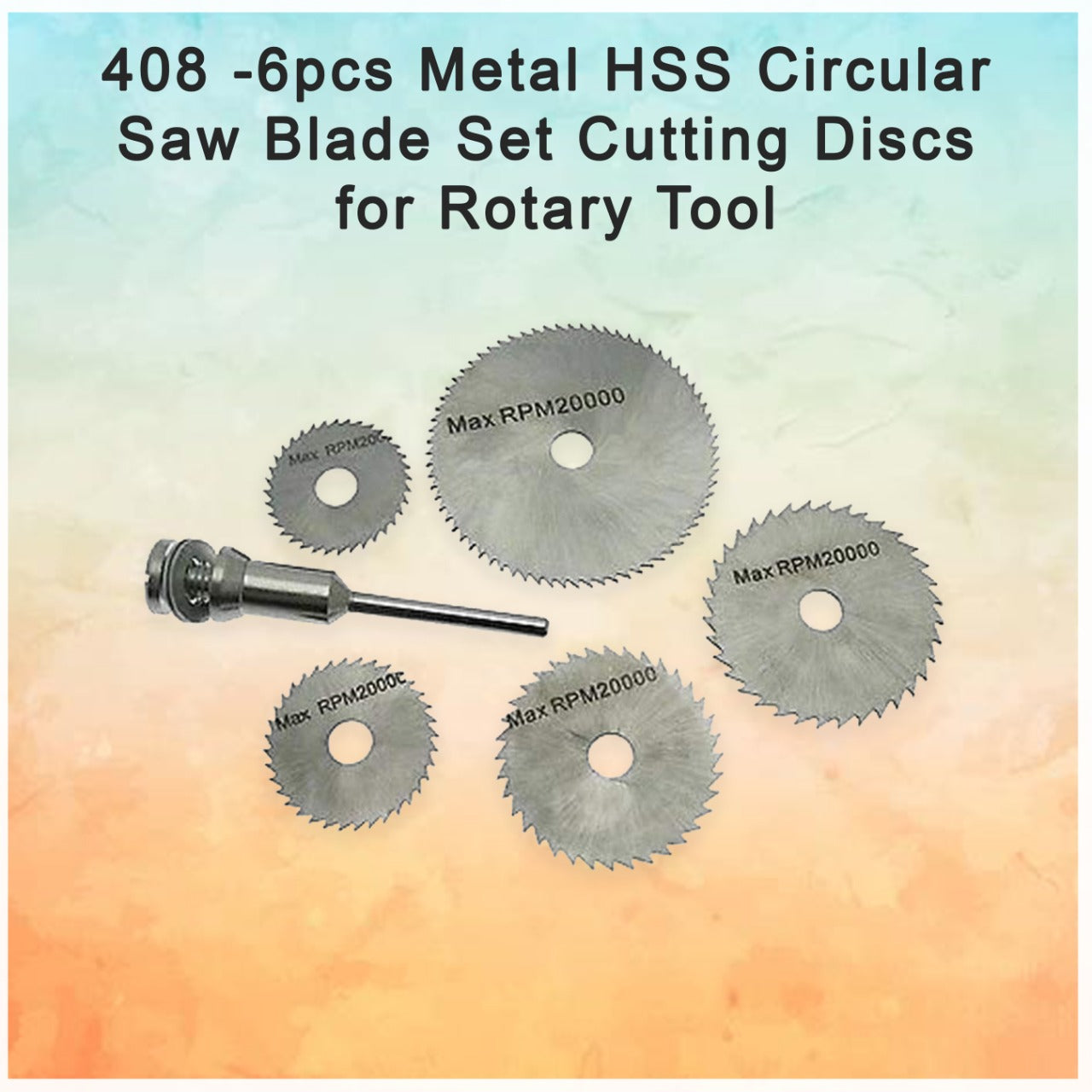 6pcs Metal HSS Circular Saw Blade Set Cutting Discs for Rotary Tool