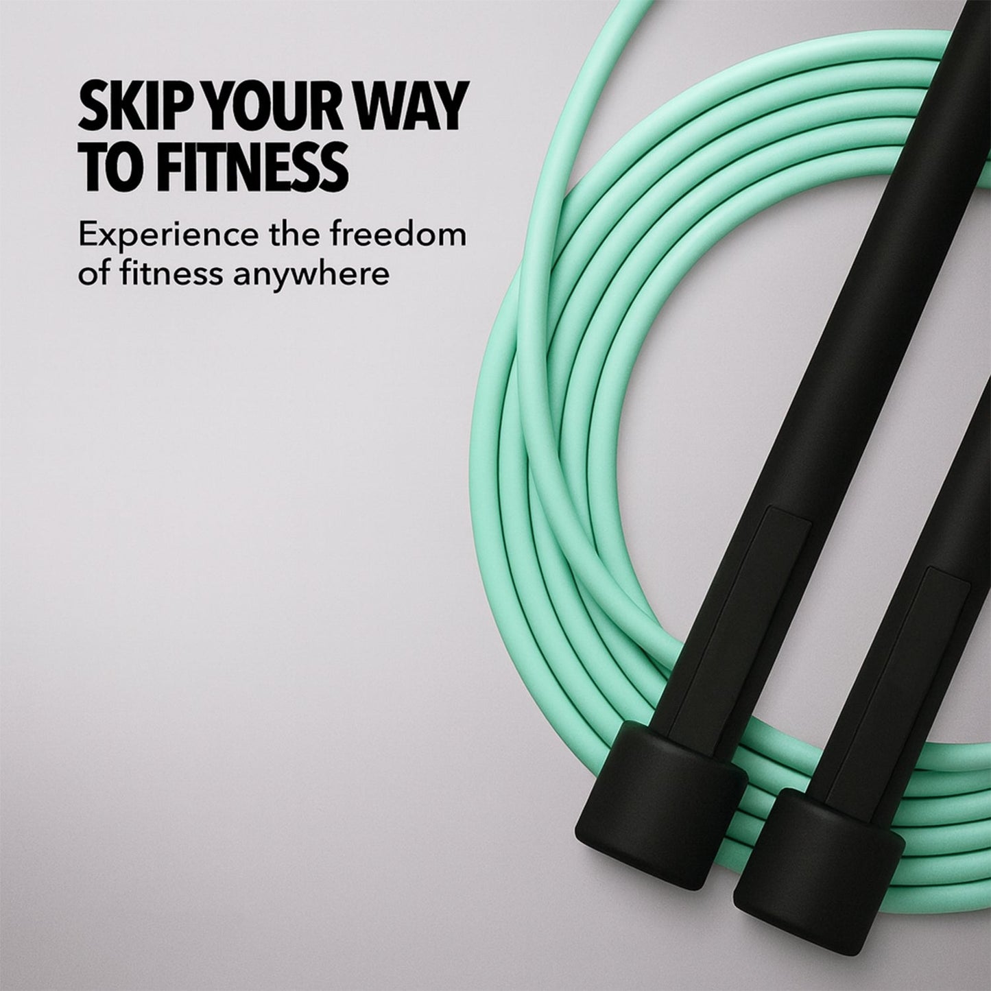 High-Speed Skipping Rope with Foam Padded Handles (1 Pc)