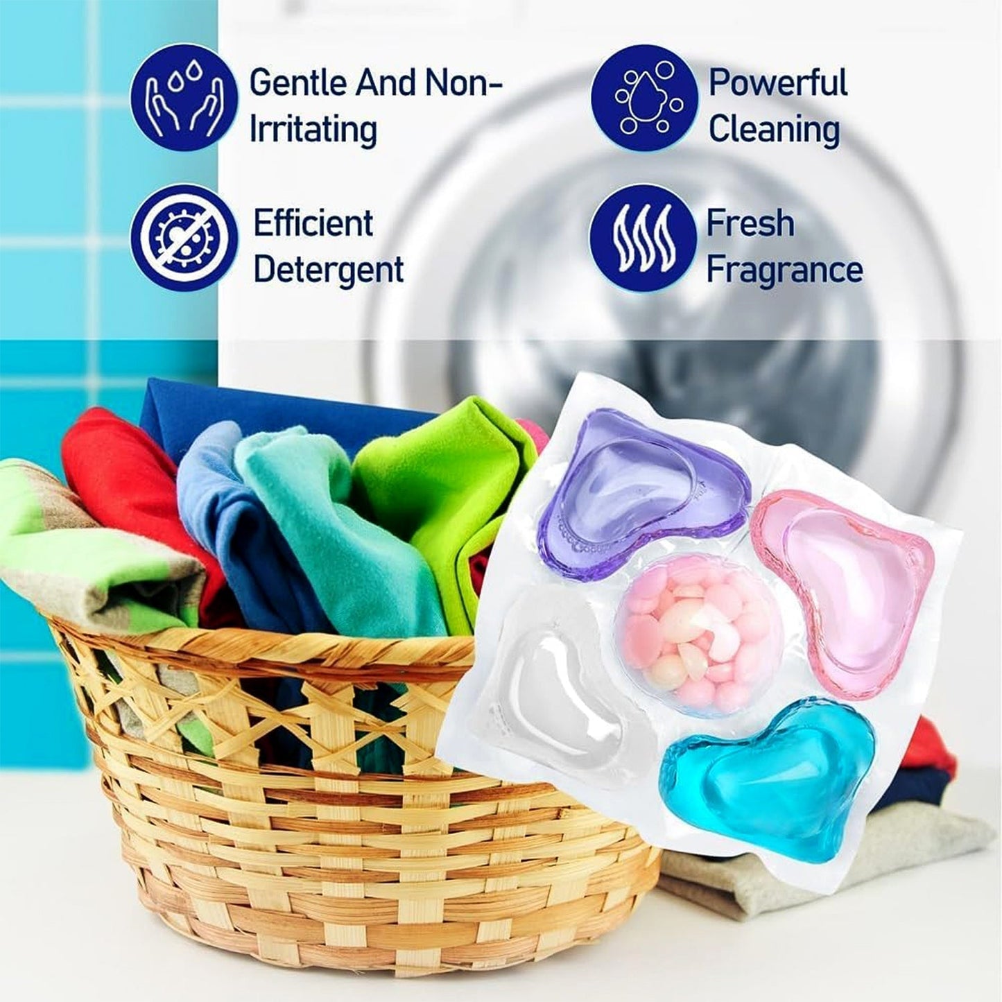 Premium Multi-Action Laundry Detergent Pods – 10 Piece (Set)