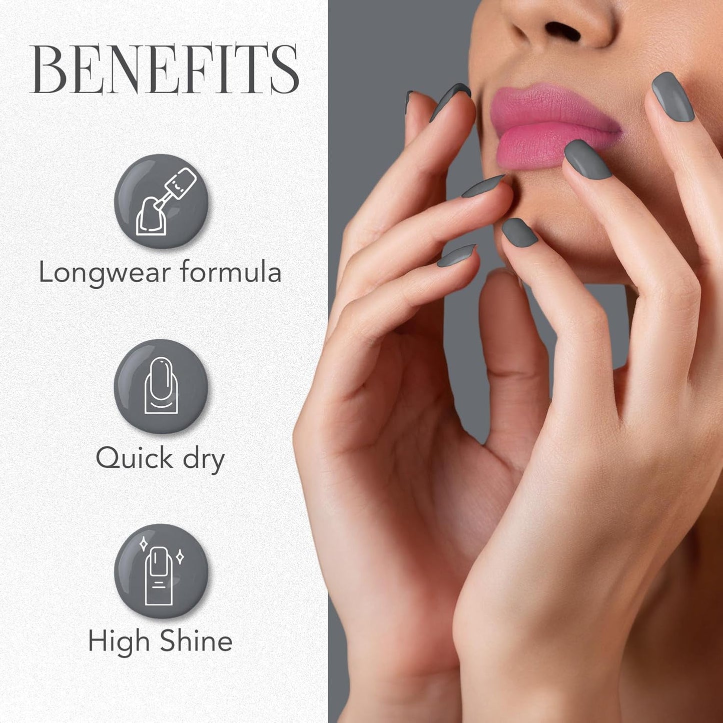 OG Beauty Calm Grey Mattify Nail Paint (10 ML / 1 Pc)