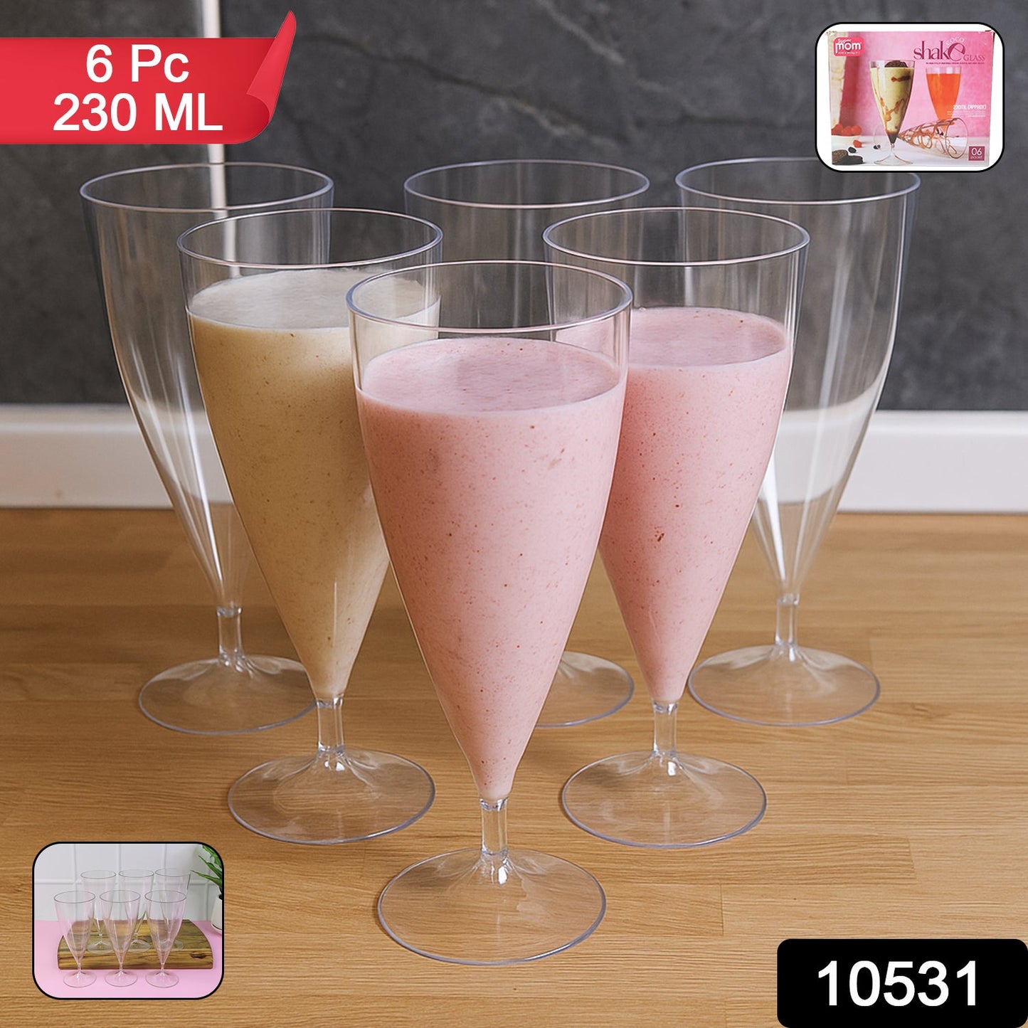 Supermom Plastic Shake Coco Glass Set