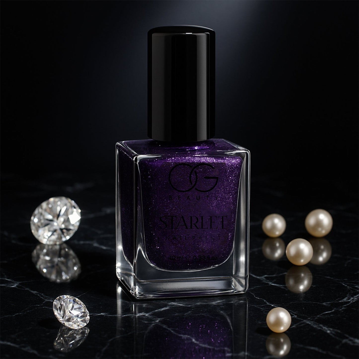 OG Beauty Purple Dazzle Starlet Glitter Nail Paint (10 ML / 1 Pc)