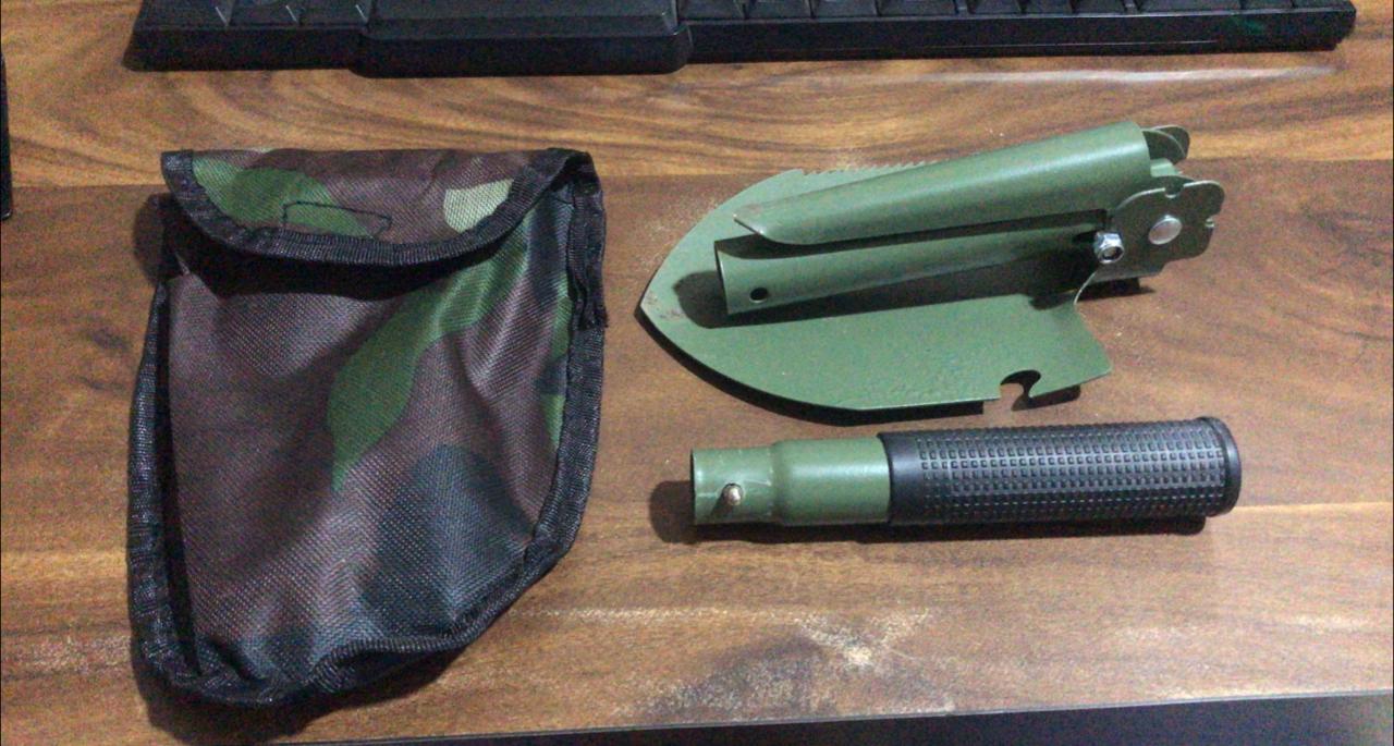 Portable Camping Hiking Garden Mini Folding Shovel with Case