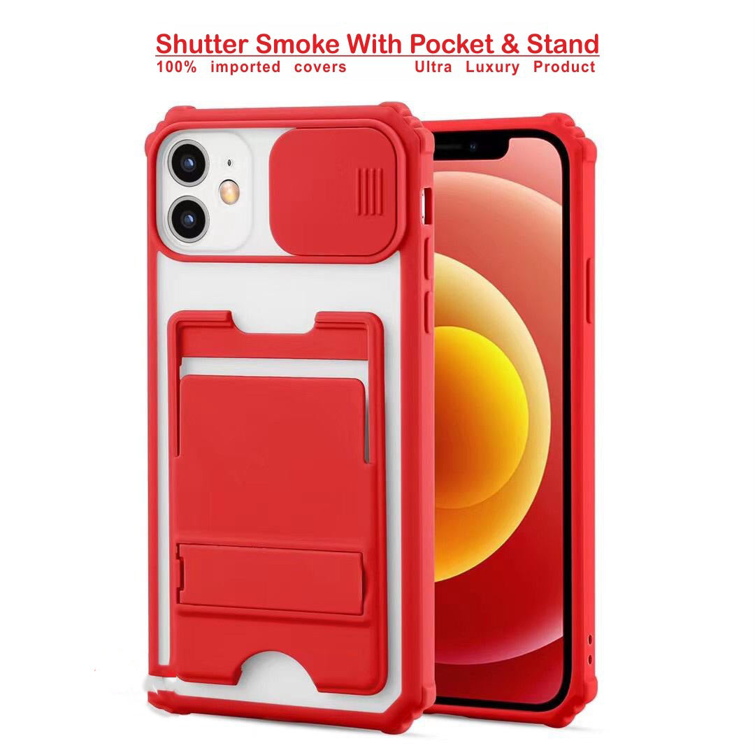 Shutter Smoke With Stand Hard Case For Poco