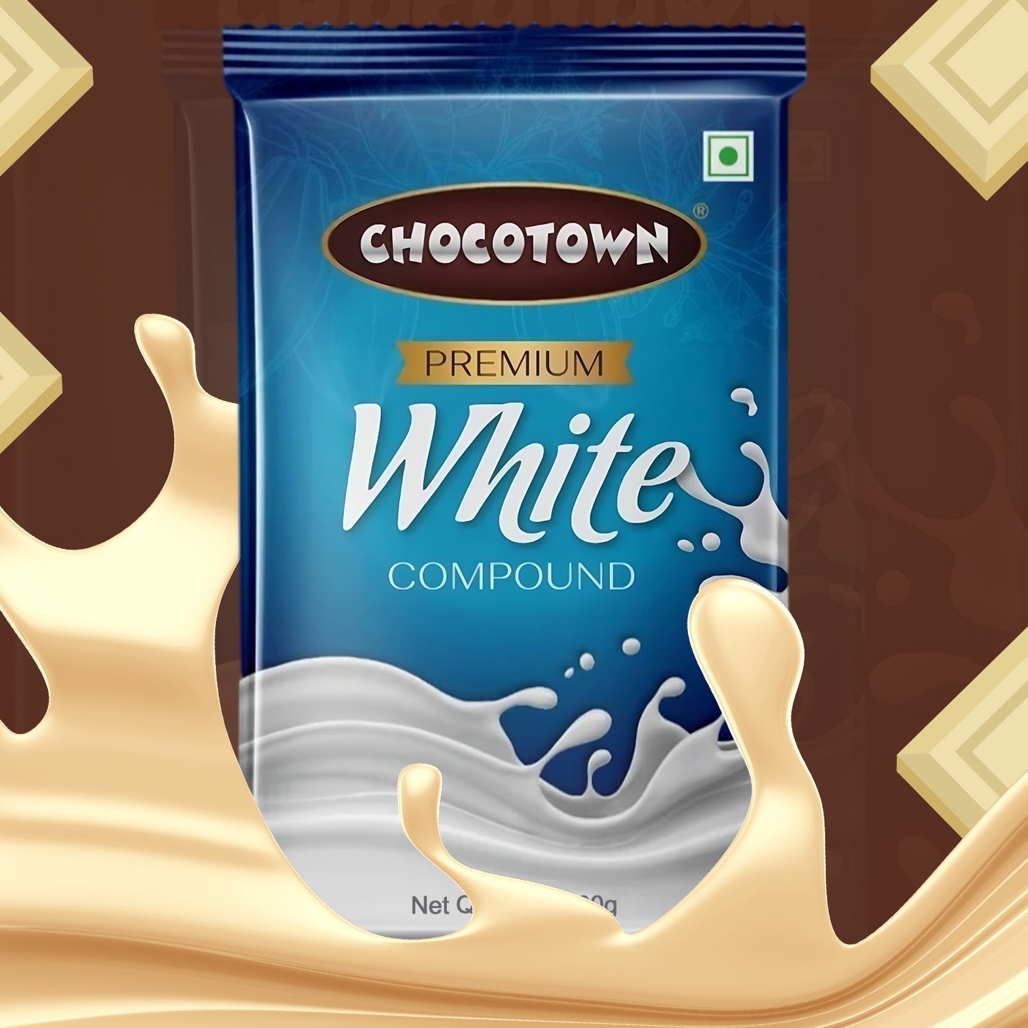 Chocotown Premium White Choco Compound Slab, 500gm