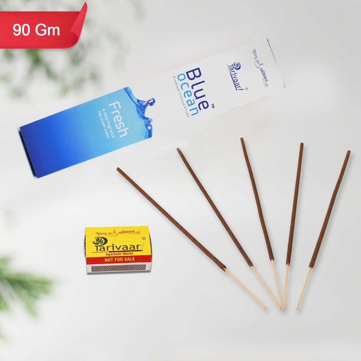 Blue Ocean Flavour Incense Sticks / Agarbatti (90 GM With Machis / 1 Packet)