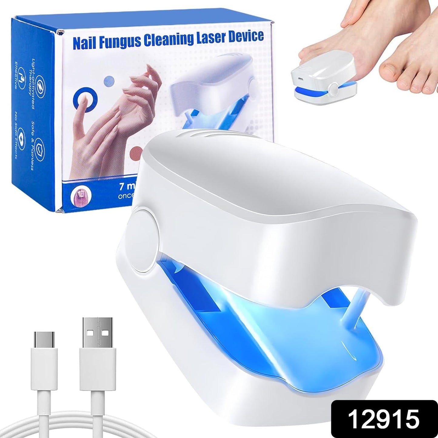 Rechargeable Nail Fungus Laser – Anti-Fungal Device for Toenails, Hands & Feet (Home Use)