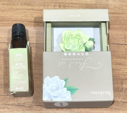 Elegant Rose Flower Car Air Freshener Clip for AC Vent with Perfume Bottle 10ML(1 Pc)