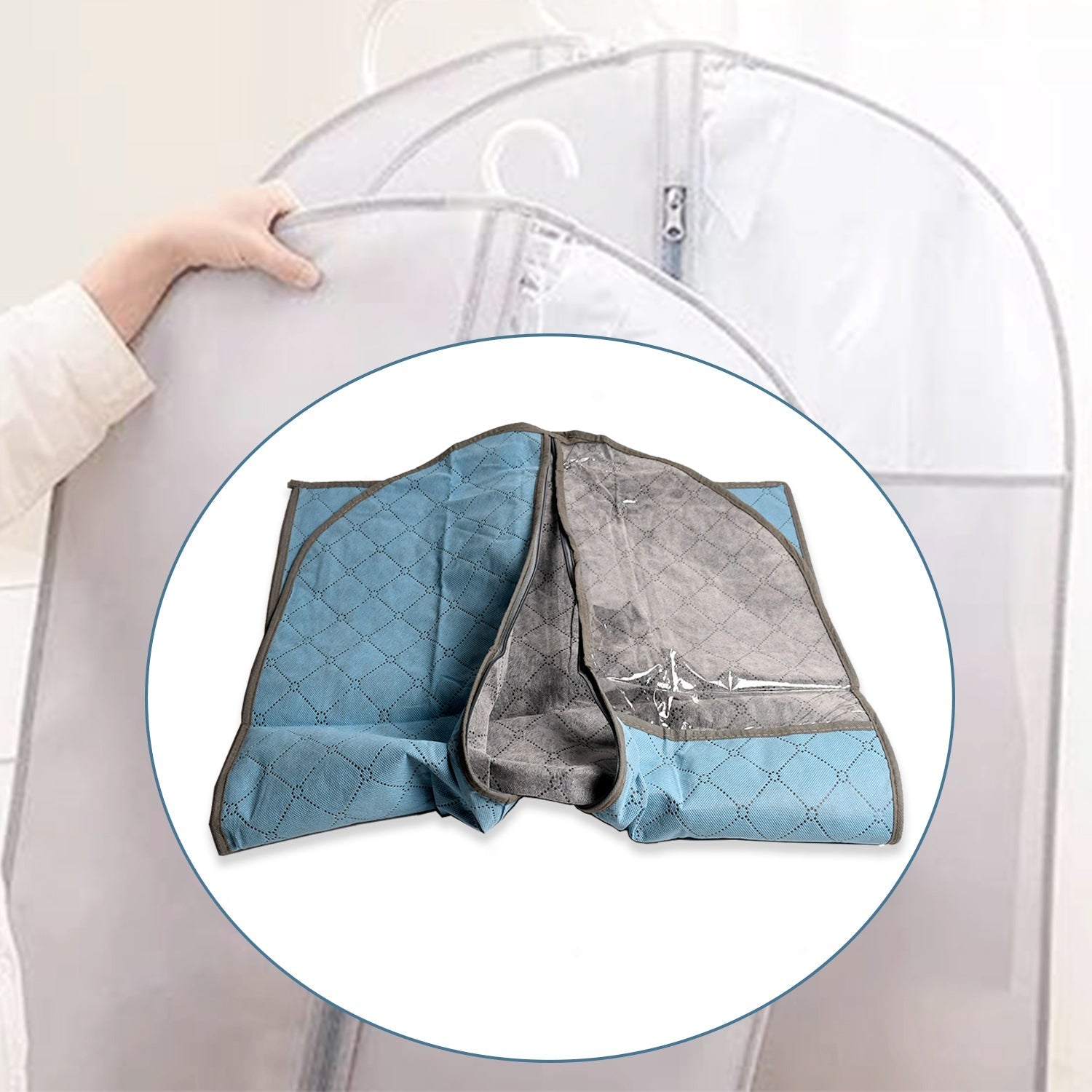 Foldable Non Woven Men's Coat Blazer Suit Cover men's coat blazer cover fold over breathable garment bag suit cover.