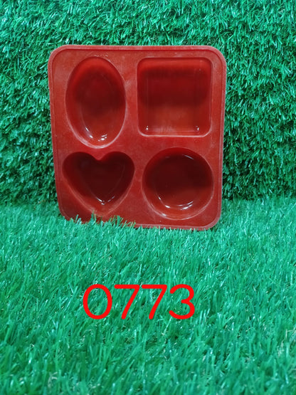 Silicone Circle, Square, Oval and Heart Shape Soap And Mini Cake Making Mould