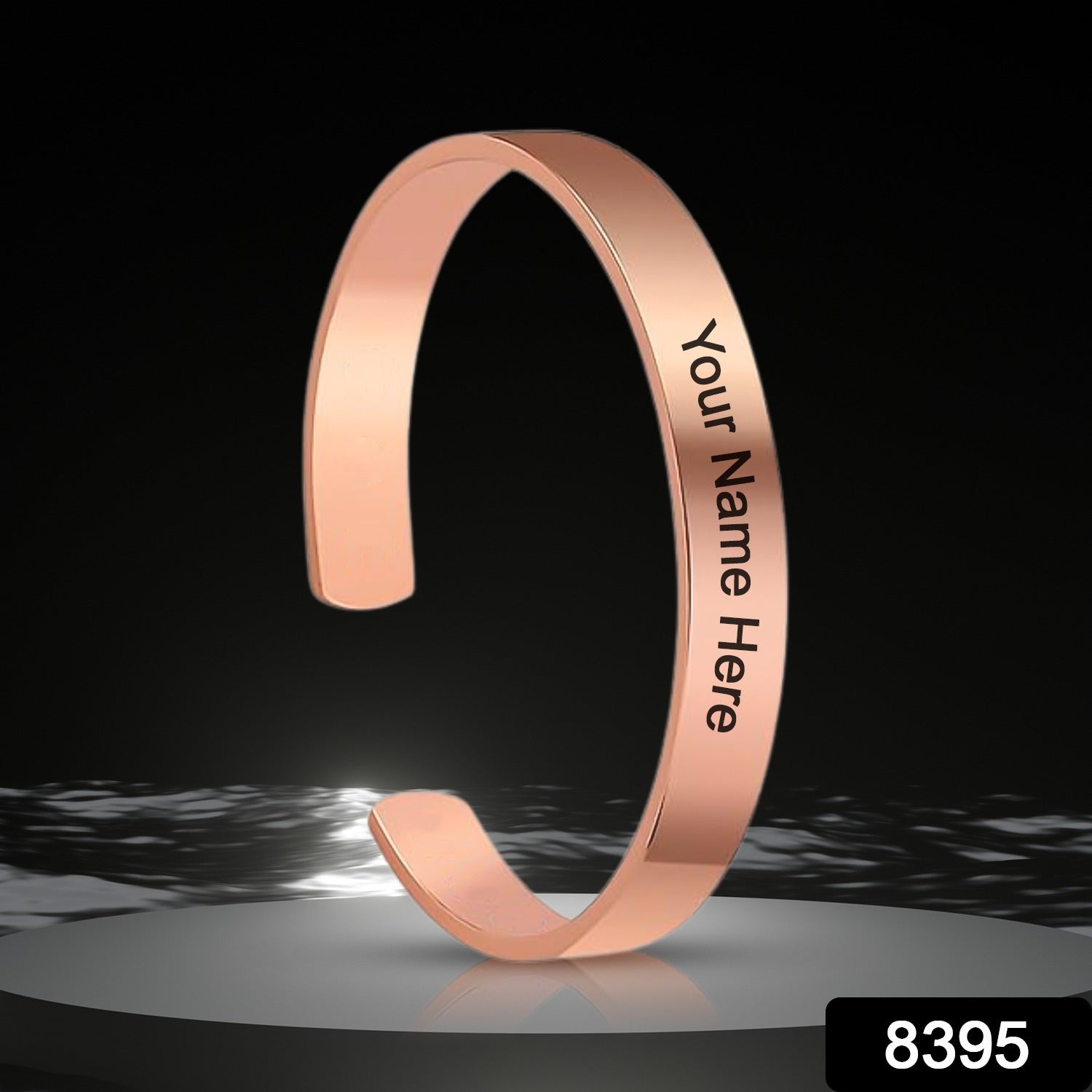 Customized / Personalized Stylish Kada Bracelet (1 Pc / Rose gold Copper)