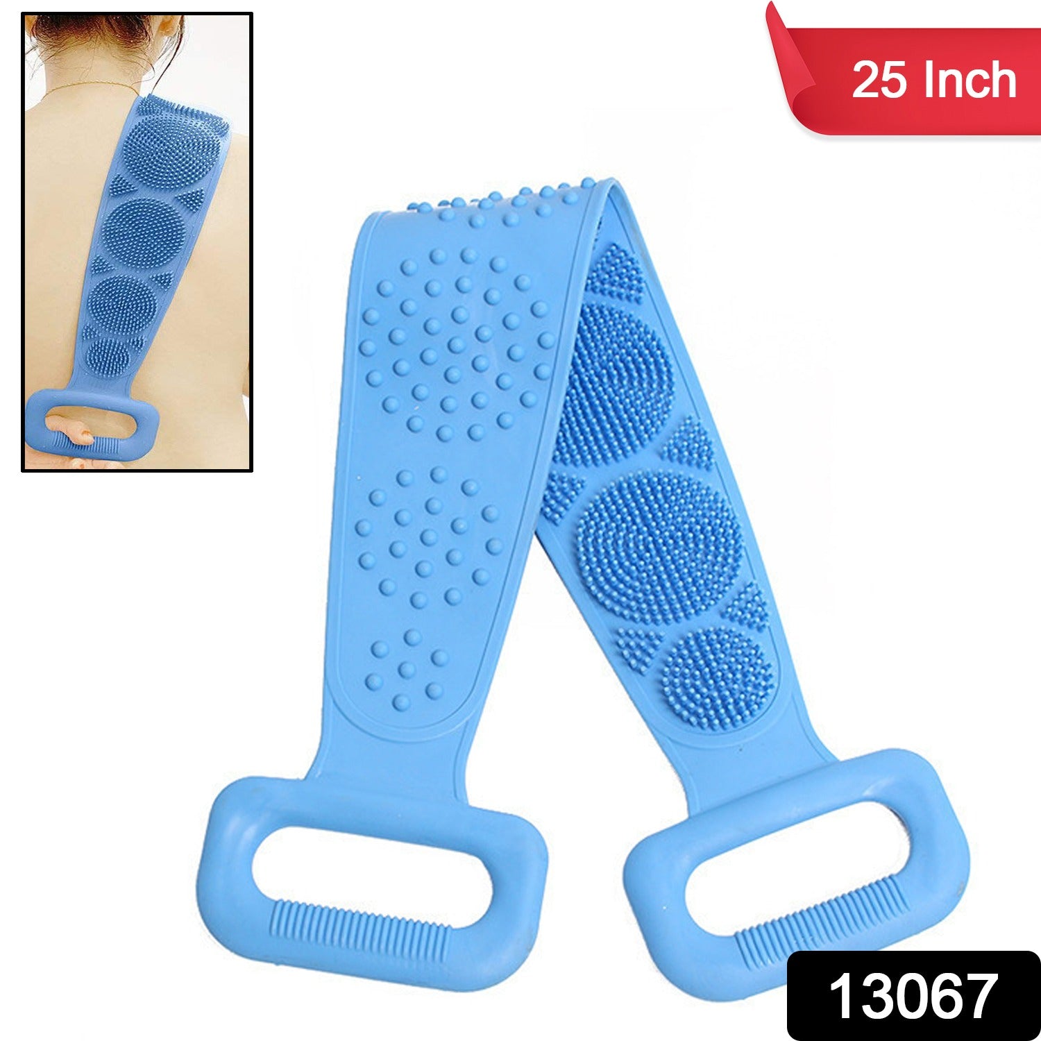 Silicone Body Scrubber Silicone Bath Body Brush (1 Pc / 25 Inch)