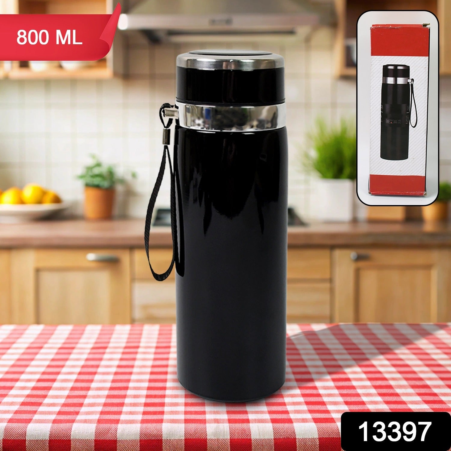 Double Stainless Steel Wall Flask Vacuum Insulated Water Bottle (800 ML)