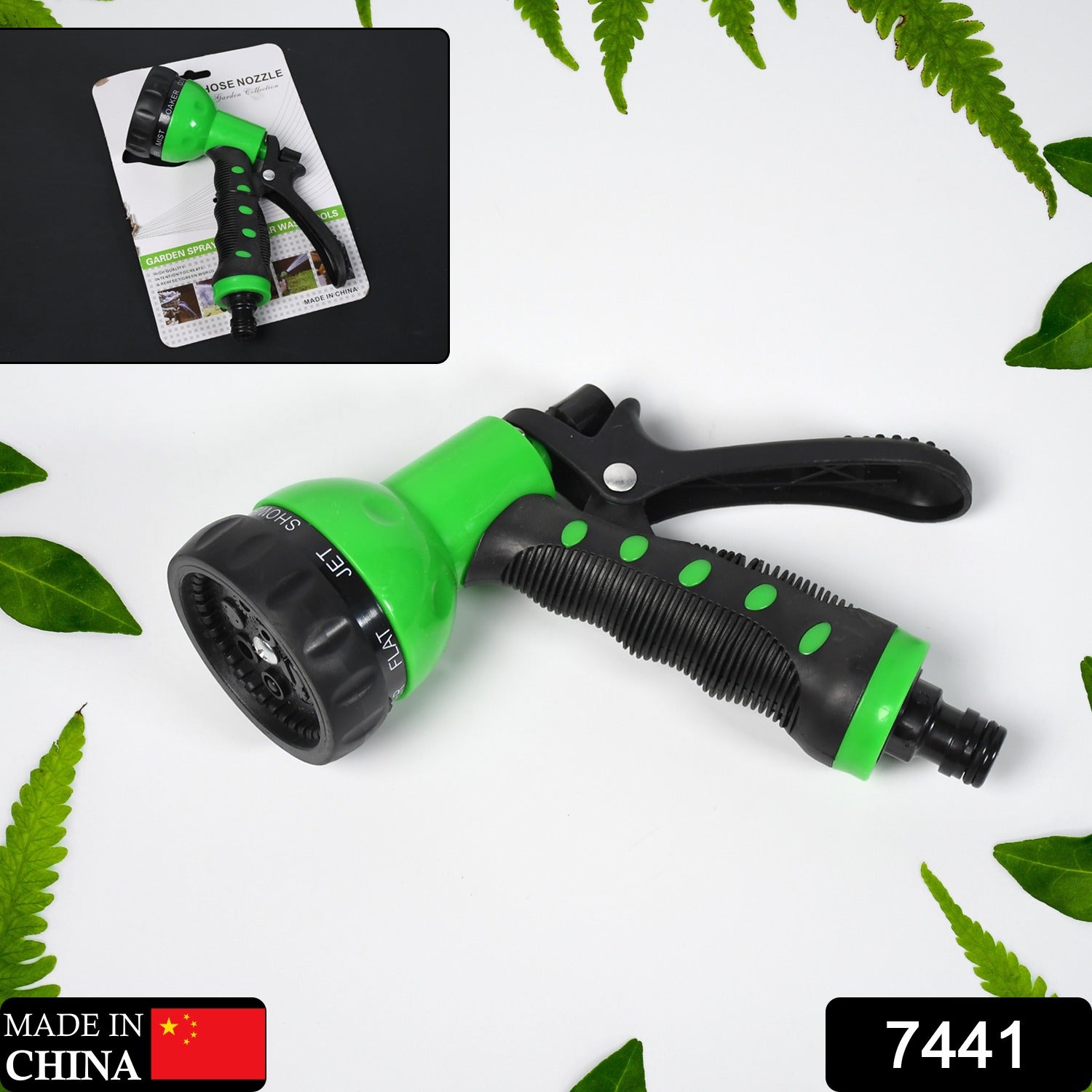 Hose Nozzle Garden Hose Nozzle Hose Spray Nozzle with 8 Adjustable Patterns Front Trigger Hose Sprayer Heavy Duty Metal Water Hose Nozzle for Cleaning, Watering, Washing, Bathing