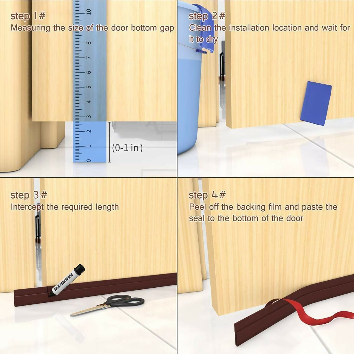 1 Meter Under Door Insulator & Noise Blocker for Ultimate Comfort