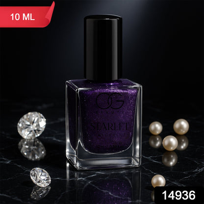OG Beauty Purple Dazzle Starlet Glitter Nail Paint (10 ML / 1 Pc)