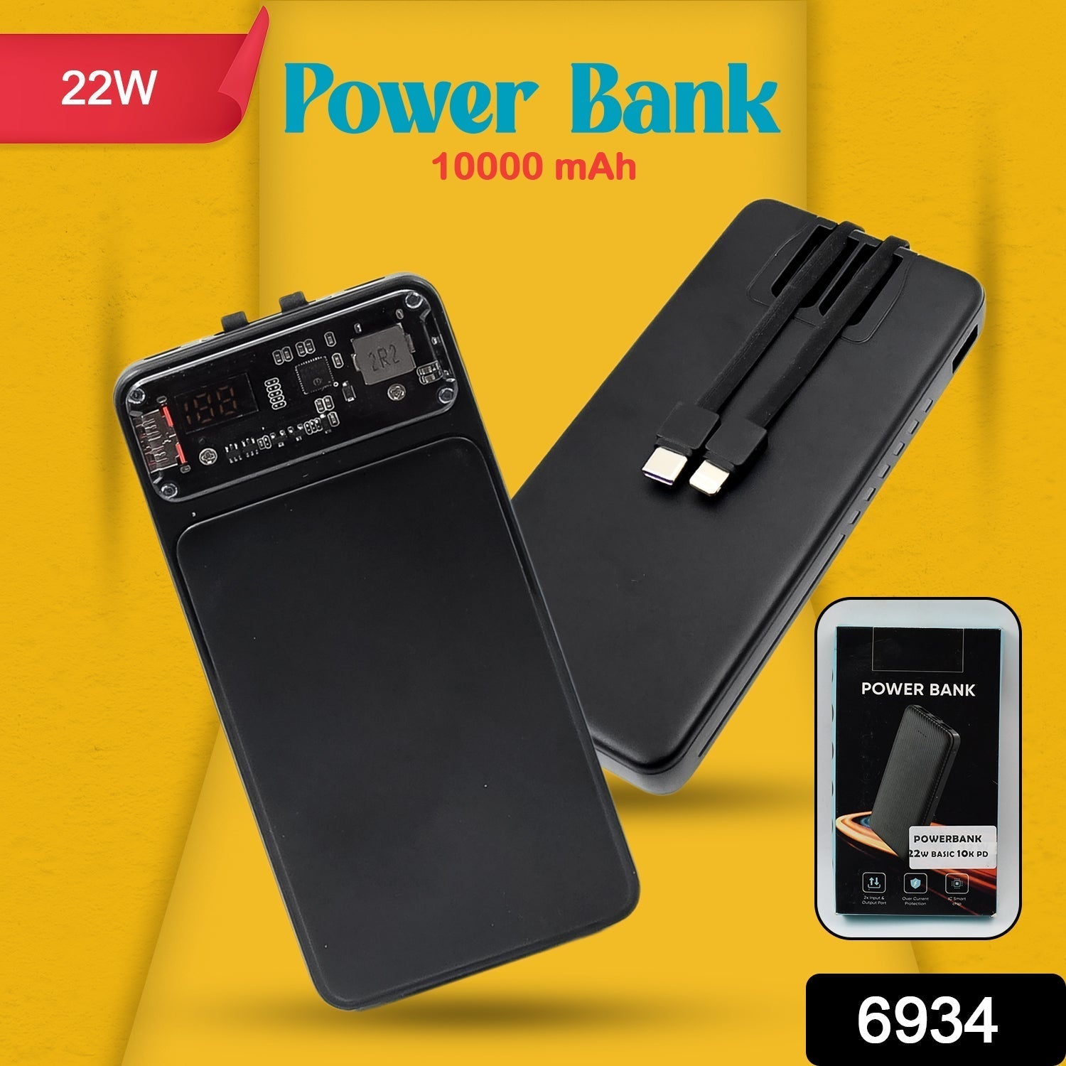 22W Fast Charging Power Bank (10000 mAh)